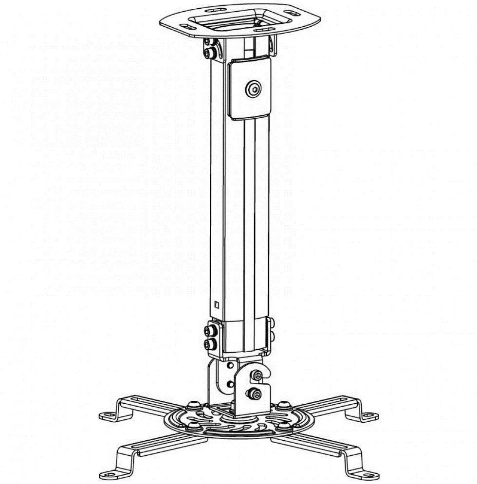 Mbajtëse për projektor Techly, 545-900 mm, e hirtë