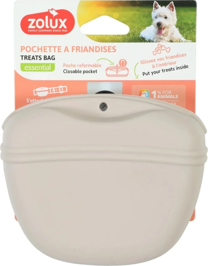 Çantë ushqimesh për qen ZOLUX, silikon, bezhë