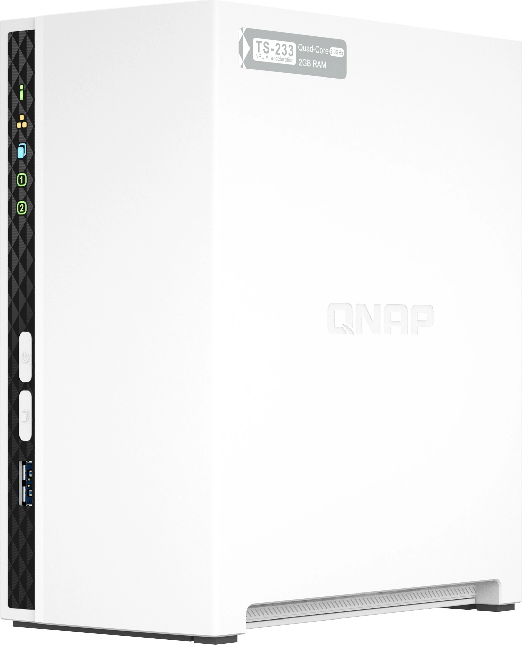 NAS QNAP TS-233, Mini Tower, ARM Cortex-A55, 2 GB, QNAP QTS