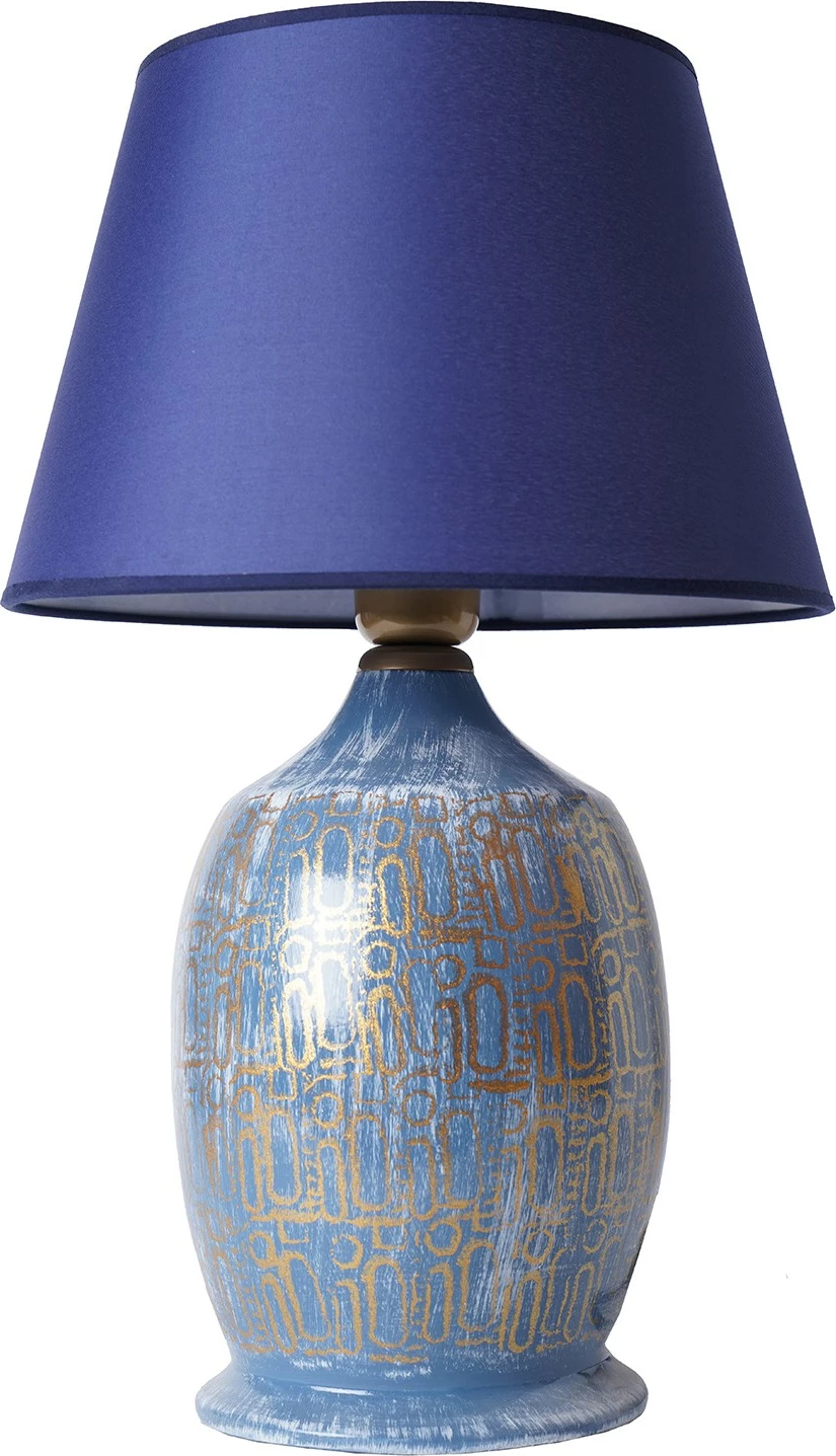 Llambë tavoline Opviq, YL532, qeramike, blu dhe ari