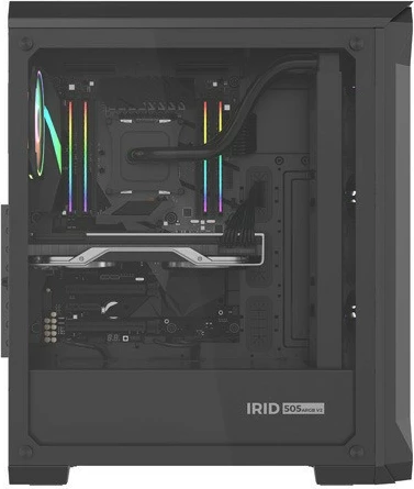 Kasë Genesis Irid 505 V2 ARGB, Midi Tower, 4x ARGB fan, ATX/Micro ATX/Mini ITX, e zezë