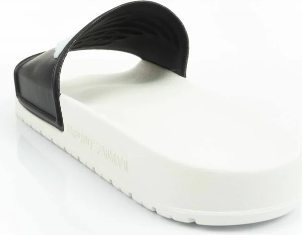 Flip-flopa për meshkuj Emporio Armani, të bardha dhe të zeza