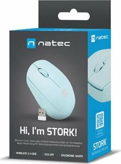 Maus wireless Natec Stork 1600 DPI, blu