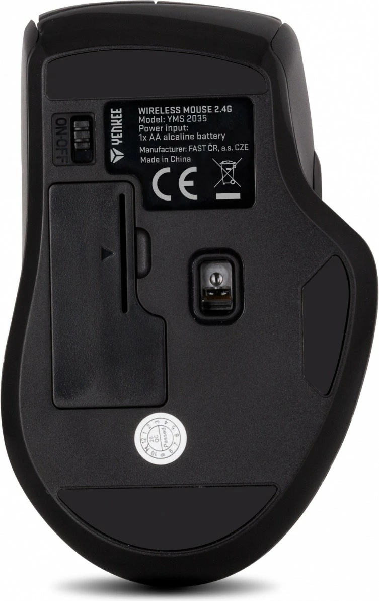 Maus wireless YENKEE Silencio YMS 2035, 6 butona të heshtur, i zi