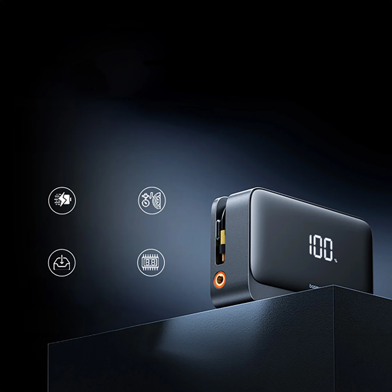 Jump starter Baseus Super Energy BS-CH013 4n1 me kompresor, powerbank 6000mAh, dritë LED, e zezë