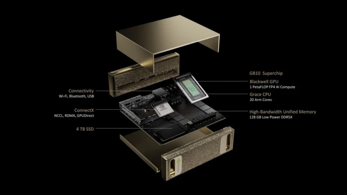 Kompjuter AI PNY DGX Spark Founders GB10, 128GB RAM, 4TB NVMe SSD, ConnectX-7