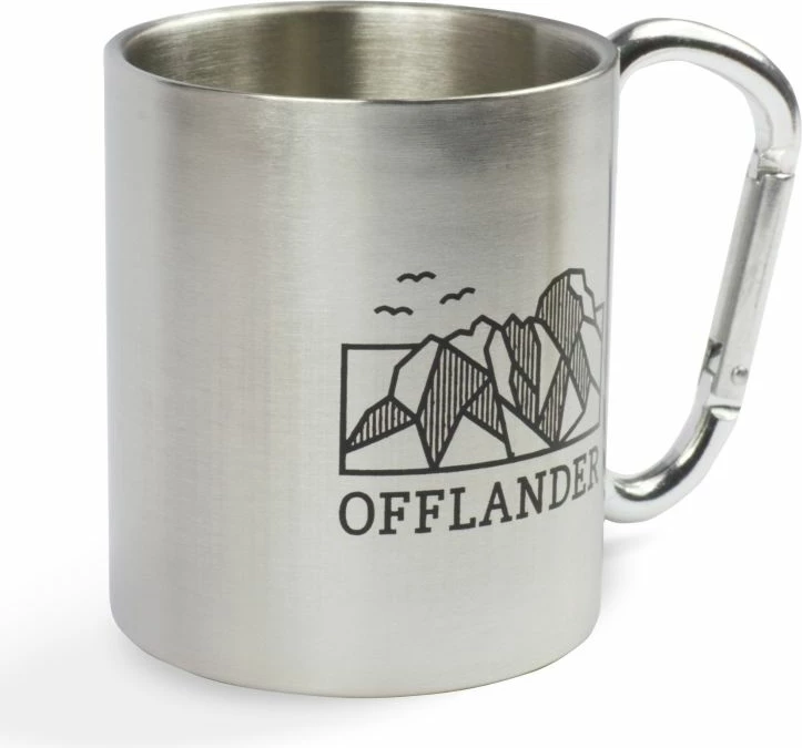 Filxhan kampingu Offlander me karabiner çeliku, gri/argjendtë