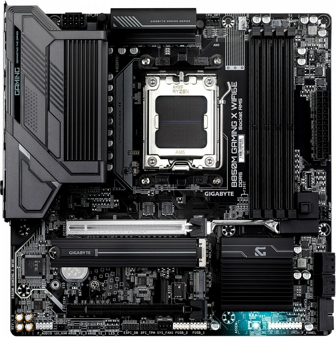 Pllakë amë Gigabyte B850M GAMING X WIFI6E, micro ATX, Socket AM5, DDR5, e zezë