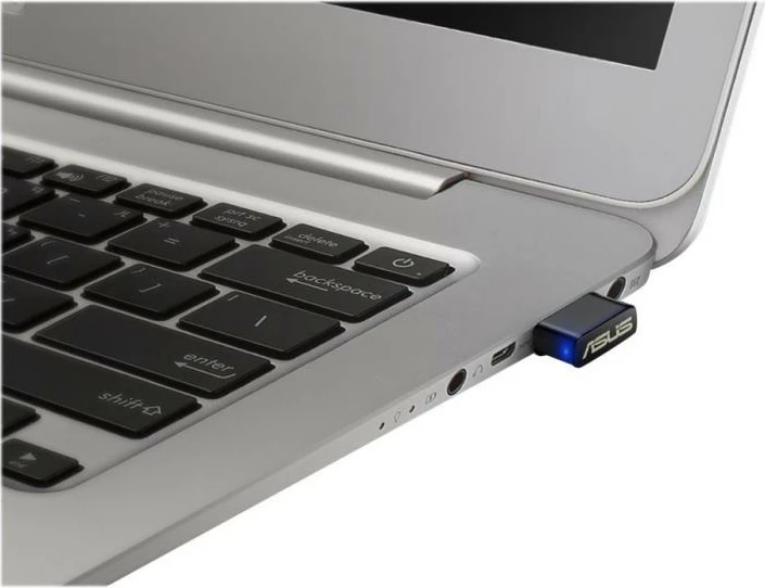 Adapter Wi‑Fi USB, Asus USB-AC53 Nano, AC1200 dual-band, MU-MIMO, zi/gri