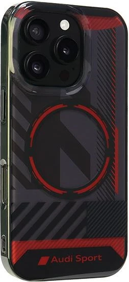 Mbështjellës Audi IML Sport MagSafe për iPhone 16 Pro 6.3", i zi, hardcase