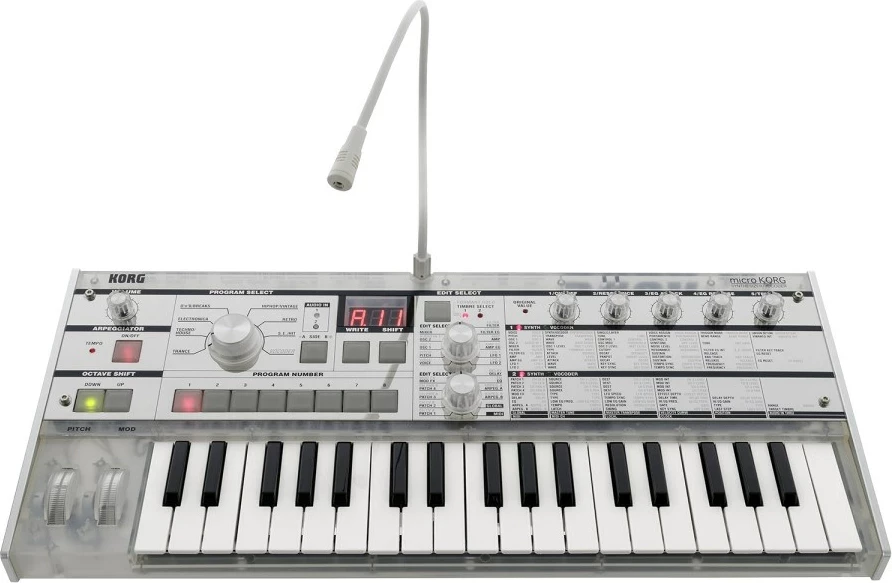 Sintetizator Korg microKORG Crystal, analog, me vocoder, Transparent
