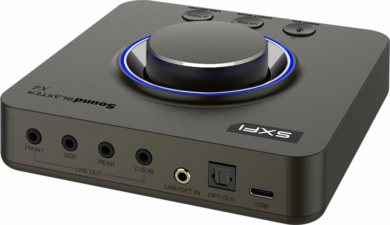Kartelë zëri ekstern Creative Sound Blaster X4 (70SB181500000), USB-C, 7.1, 24-bit/192 kHz, 114 dB, e zezë