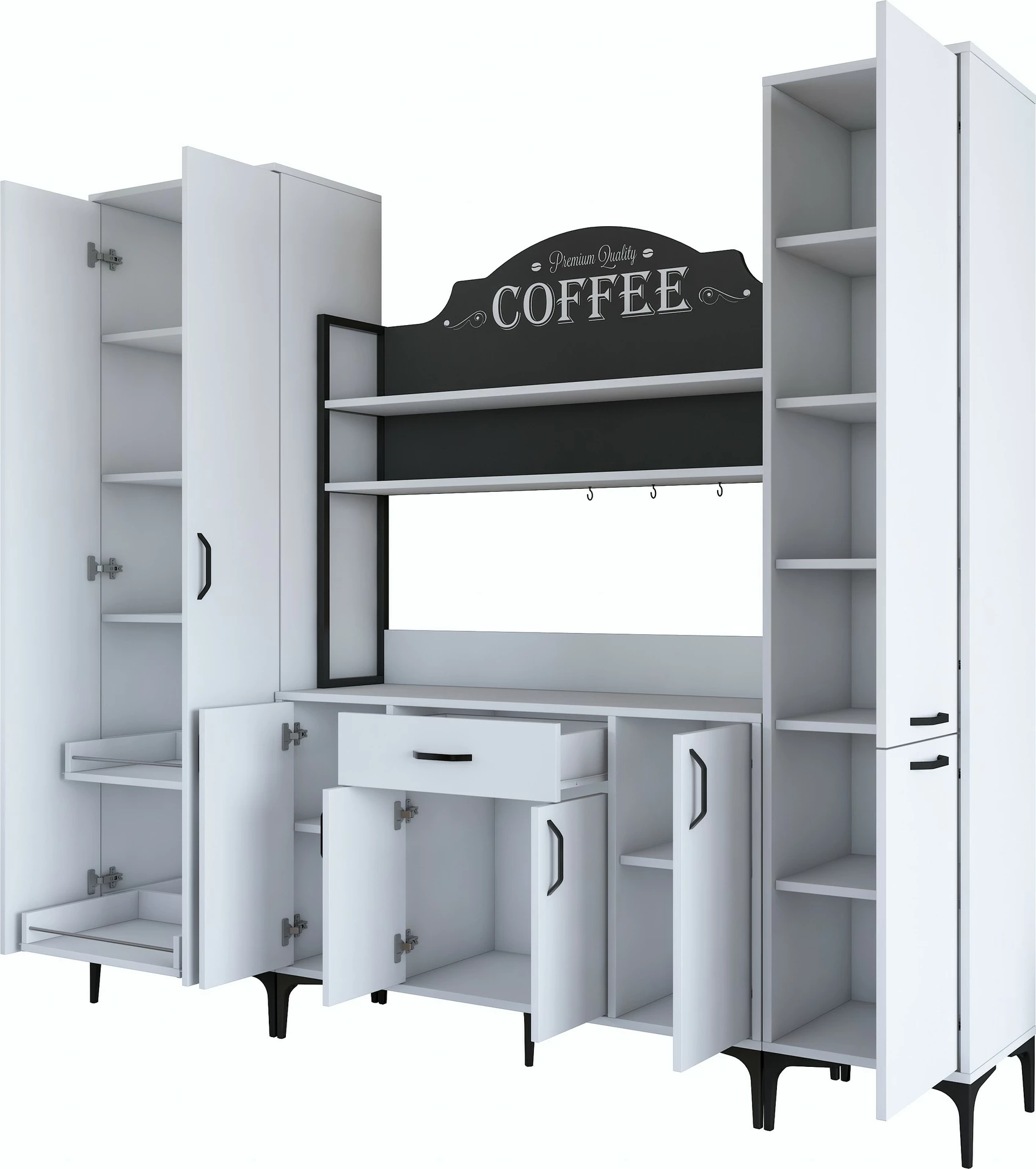 Dollap multifunksional, ngjyrë e bardhë, Skye Decor, JE150 - 3082