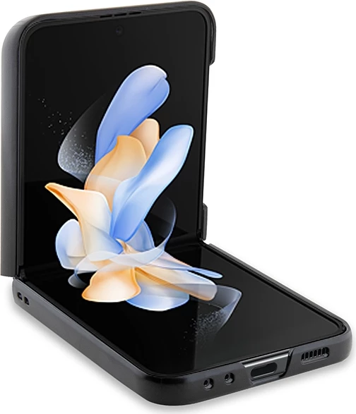 Mbështjellës BMW Leather Carbon për Samsung Galaxy Z Flip 5, i zi