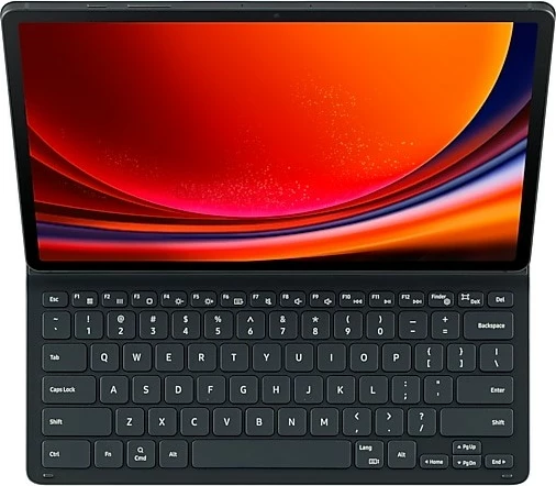 Mbështjellës me tastierë Samsung Galaxy Tab S9+, QWERTZ, Gjermanisht, i zi