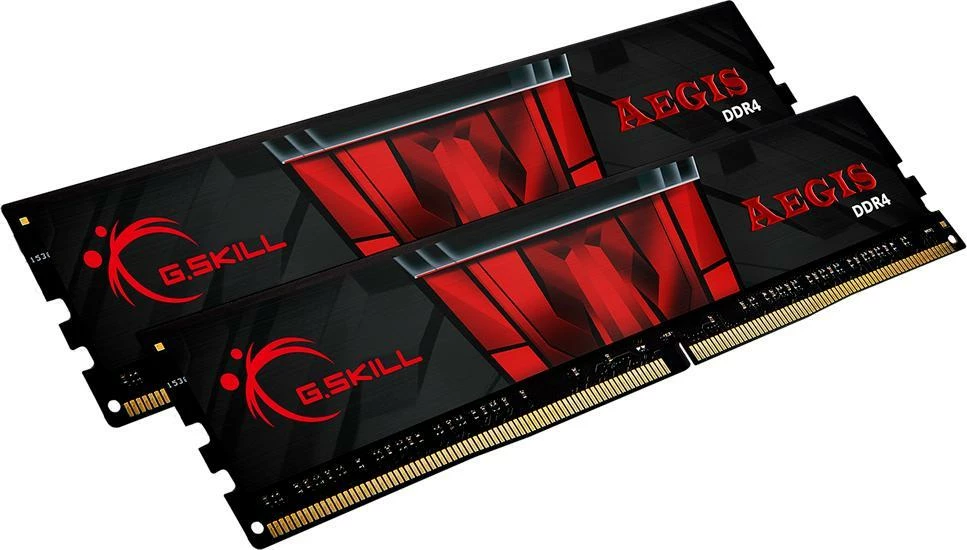 RAM Memorje G.Skill Aegis F4-3000C16D-32GISB 32GB DDR4 3000MHz CL16 2x16GB, zi dhe kuqe