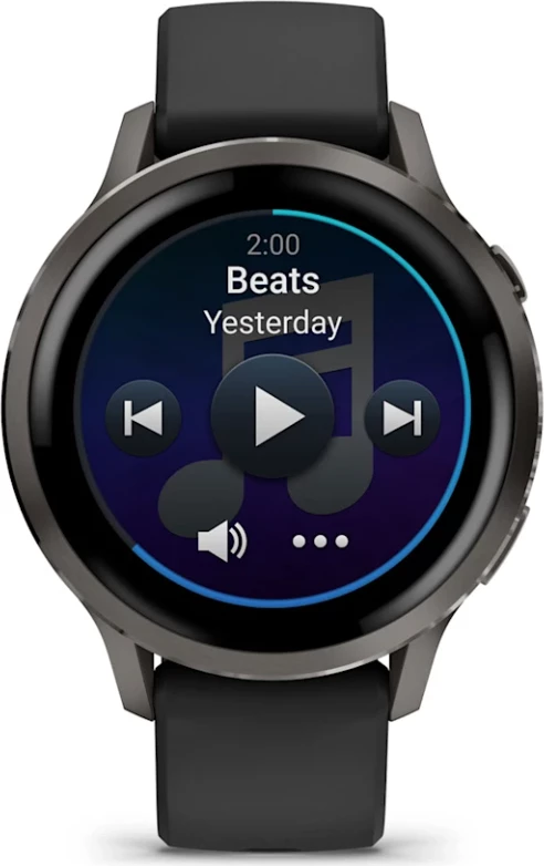 Smartwatch Garmin Venu® 4, Slate/Black Silicone Band, 41 mm