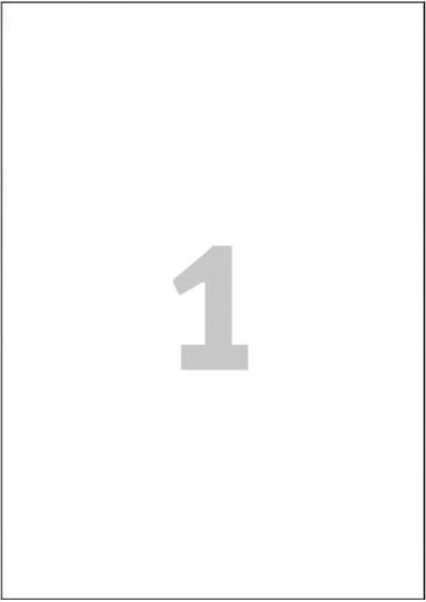 Etiketa vetëngjitëse, Avery Zweckform, 3478, A4 210 x 297 mm, 100 fletë, të bardha