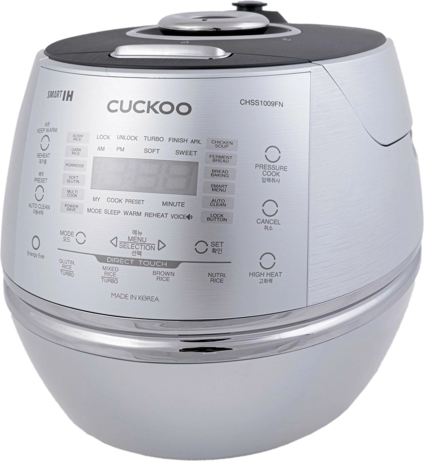 Reiskocher Cuckoo CRP-CHSS1009FN, 1.8L, presion, induksion, metallic
