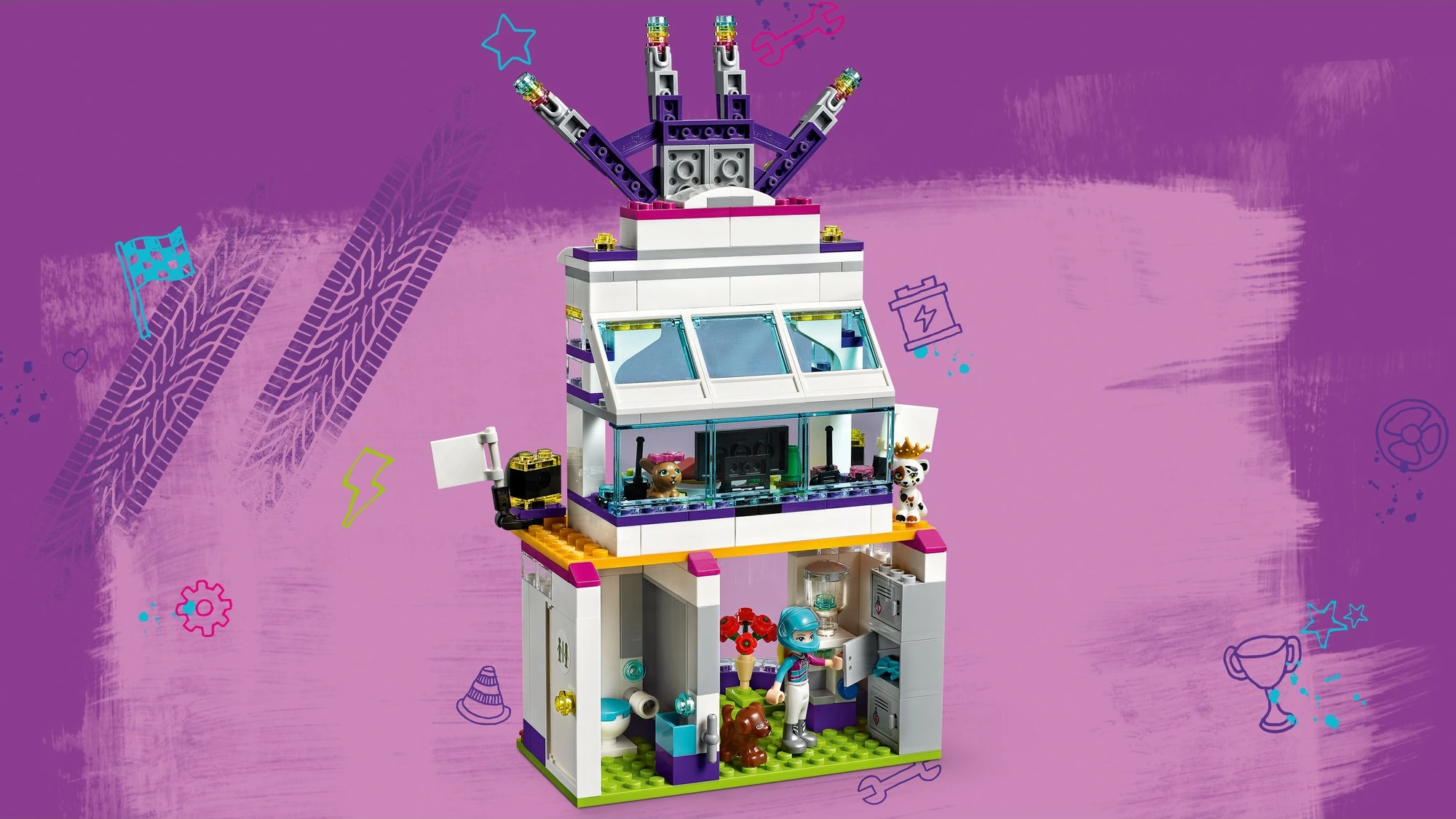 Set ndërtimi LEGO Friends The Big Race Day 41352, 648 pjesë