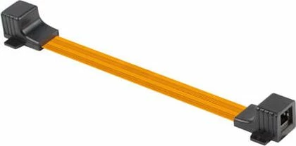 Adapter konektor dritare RJ45 Cat5e 17 cm Lanberg, zi/portokalli