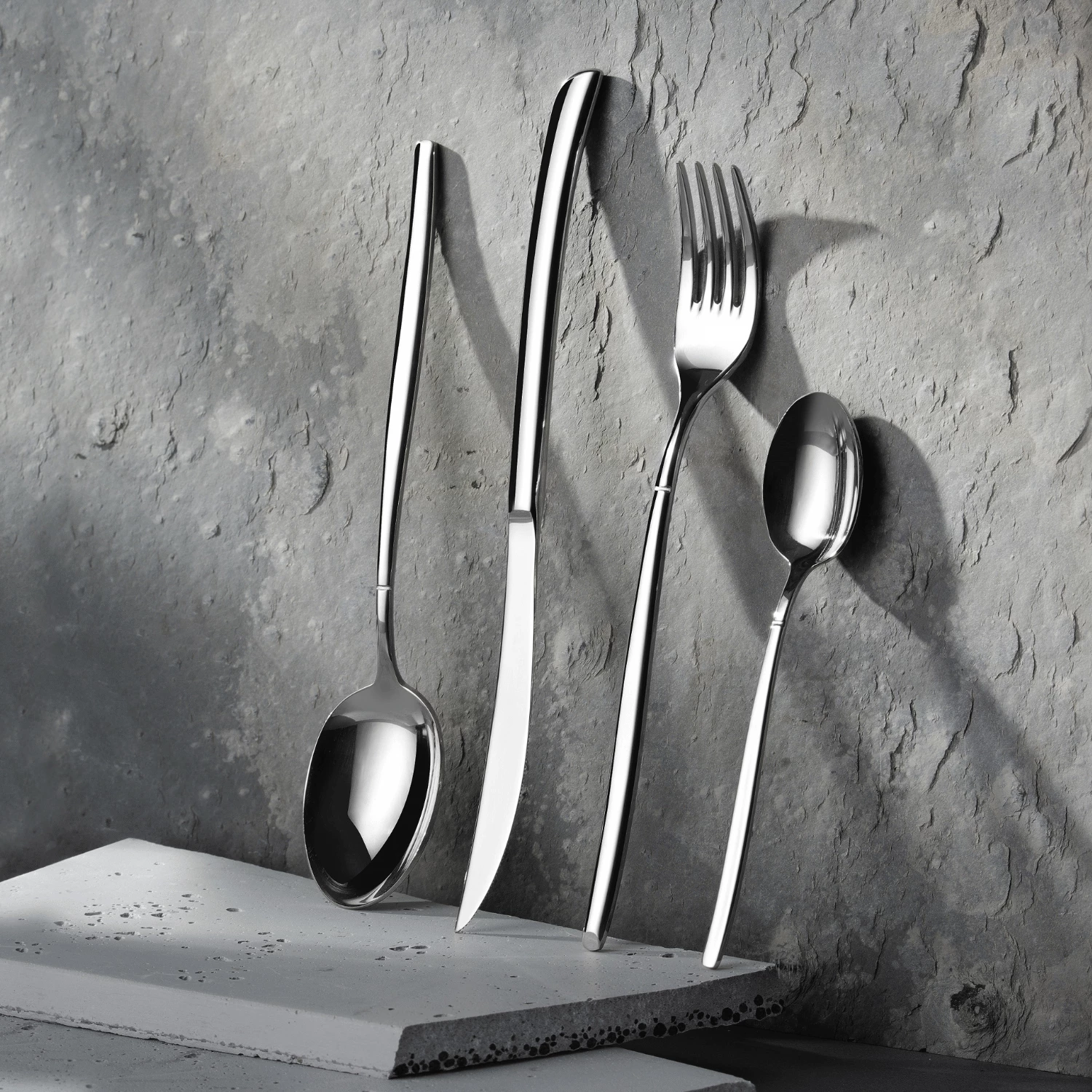 Lugë çaji OVE Torino 112 mm, inox 18/10, trashësi 5 mm, set 12 copë, argjend