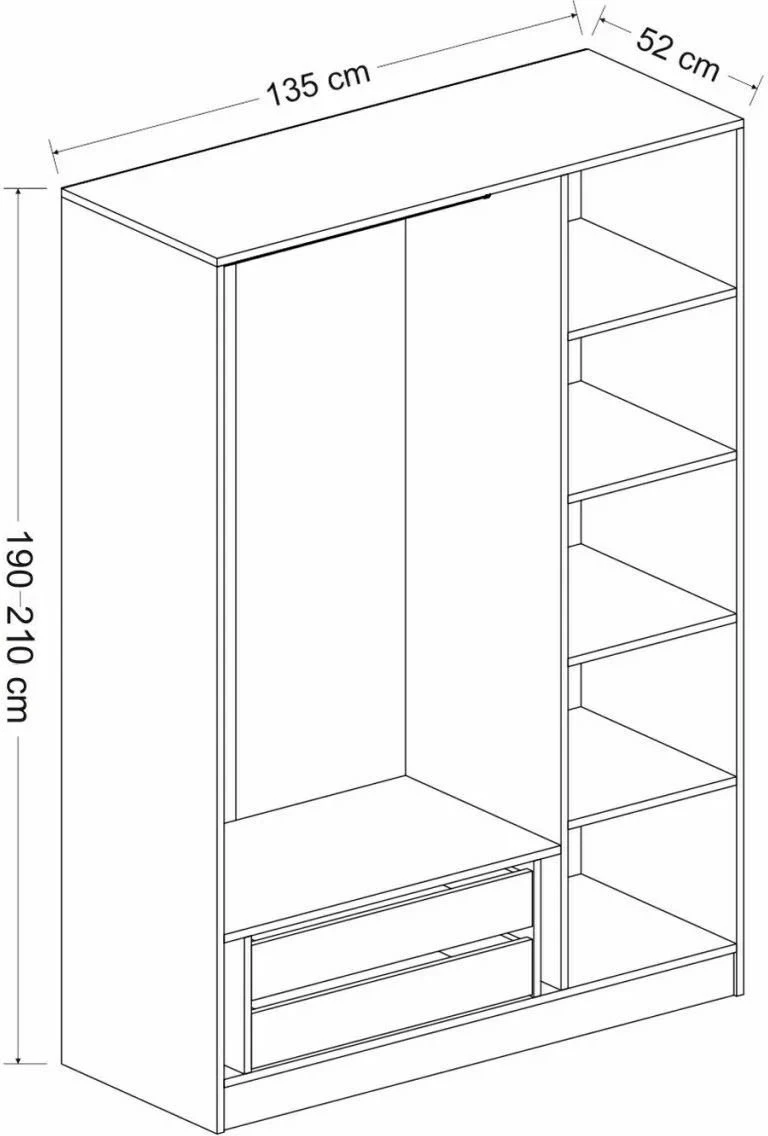 Dollap Skye Decor, ngjyrë antracit, 2270