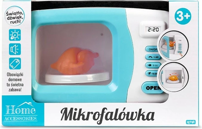 Lodër mikrovalë Artyk 118623 me zë dhe dritë, azure/bardhë