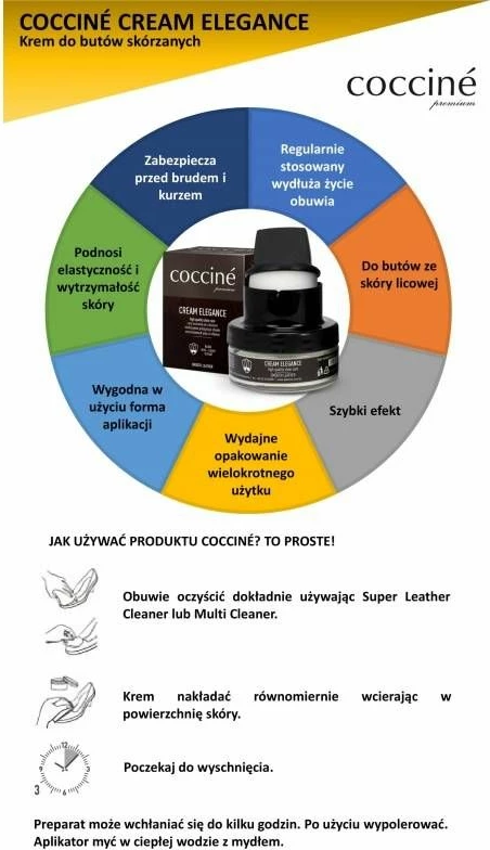 Krem për këpucë prej lëkure Coccine, i zi