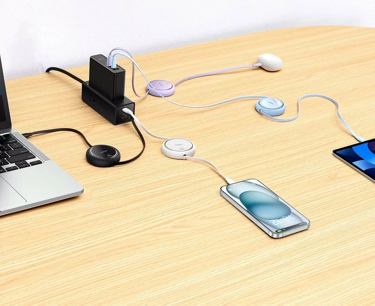 Kabllo USB-C në USB-C Baseus Free2Draw Mini P10364500211-00 1 m 100W, e bardhë