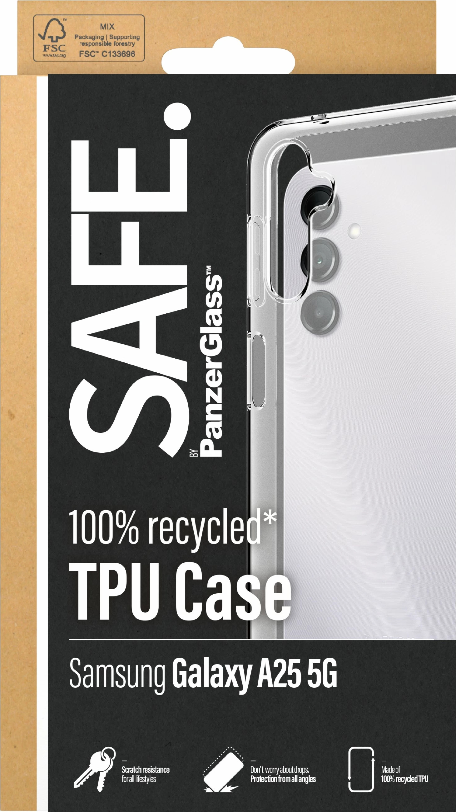 Mbështjellës PanzerGlass Samsung A25 5G, transparent