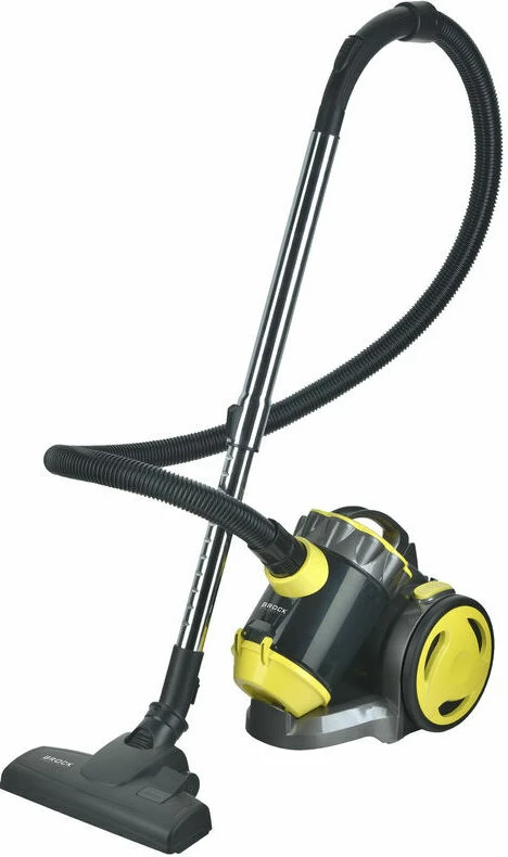 Fshesë elektrike Brock BVC 8056 YT 800 W, ciklonike pa qese, enë pluhuri 2 L, e zezë/verdhe
