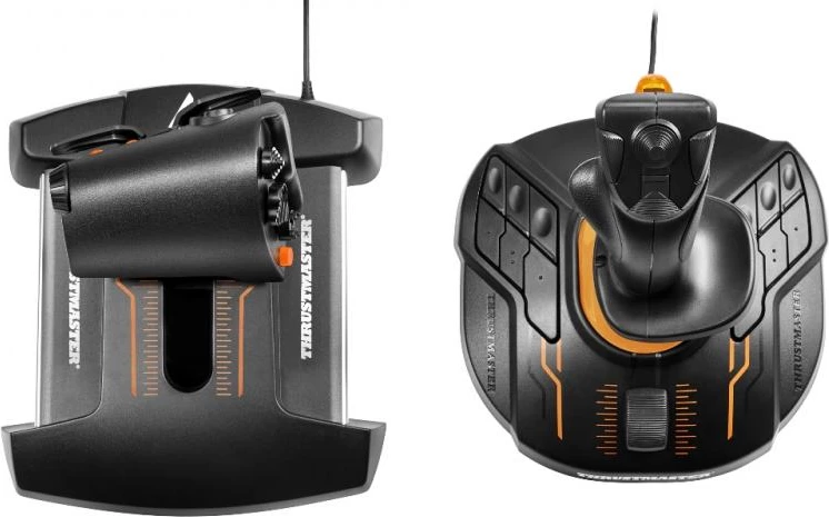 Joystick HOTAS Thrustmaster T.16000M FCS për PC, me throttle TWCS, e zezë/portokalli, set 2-pjesësh