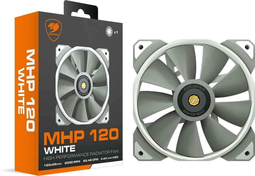 Ventilator kase Cougar MHP 120, 120mm, i bardhë