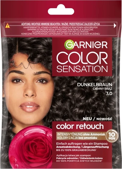 Shampone ngjyruese për femra Garnier Color Sensation Color Retouch 3.0 Kafe e errët, 1 copë