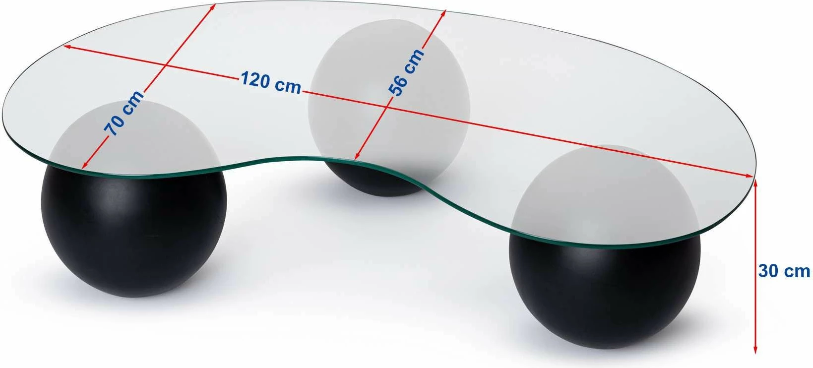 Tavolinë kafeje Skye Decor, sferë, ngjyrë arre dhe bronzi