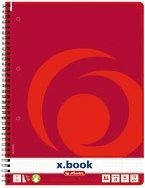 Fletore me spirale herlitz 306456, A4, e kuqe