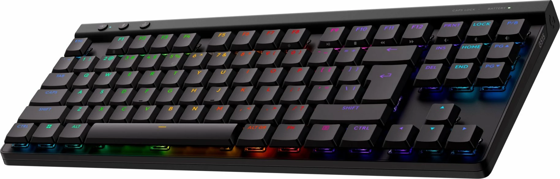 Tastierë gaming Logitech G515 LIGHTSPEED TKL 920-012538, mekanike GL Brown, RGB, USB-C/Bluetooth/2.4GHz, US INTL, e zezë