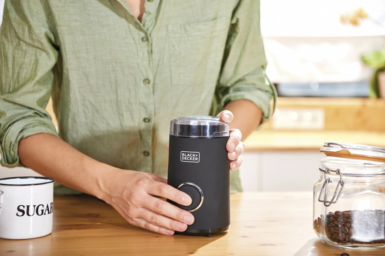 Bluarëse kafeje BLACK+DECKER BXCG150E, 150W, e zezë