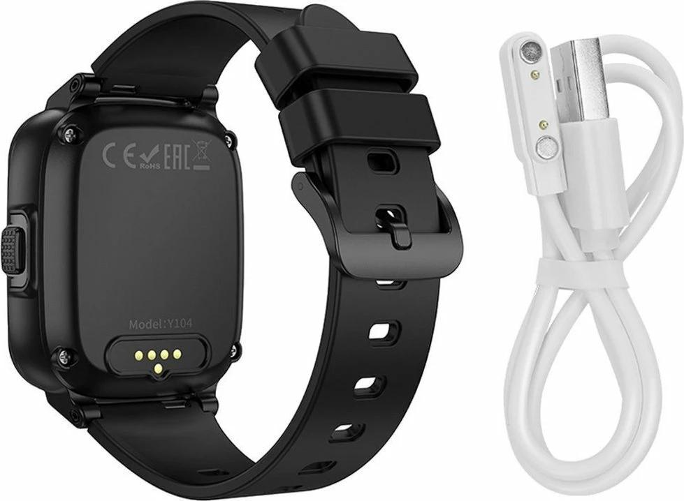 Smartwatch HOCO Y104 me 4G thirrje, GPS, SOS, për fëmijë, i zi