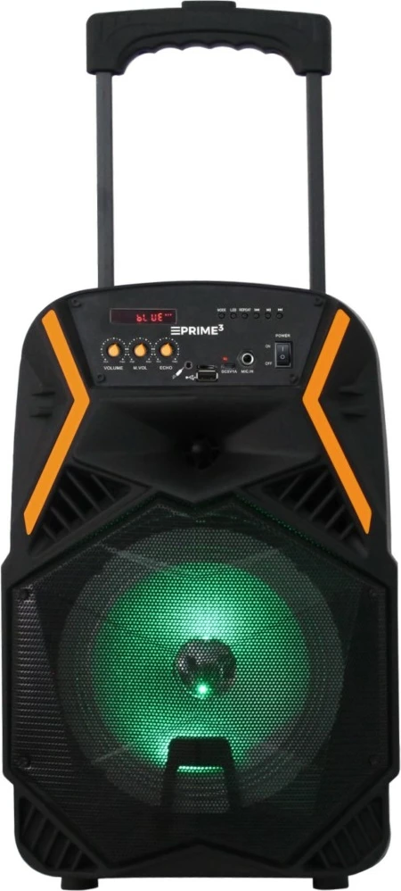 Boks portativ PRIME3 APS22 BLAZE me Bluetooth, karaoke, mikrofon pa tela, LED, zi/portokalli