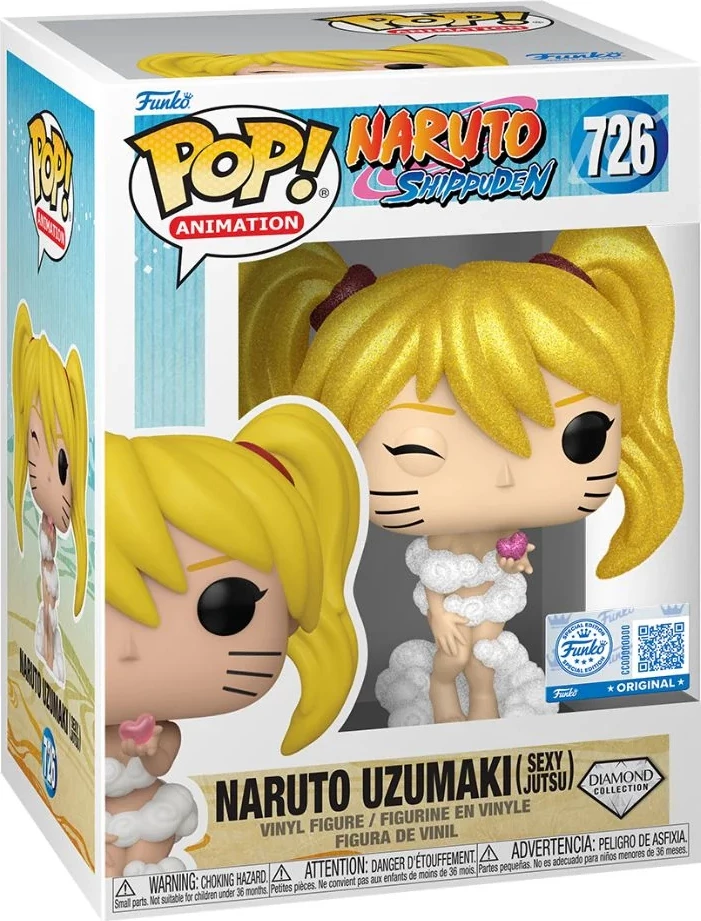 Figurinë vinyl Funko POP! Animation Naruto Shippuden Naruto (Sexy Jutsu) Diamond Glitter, e artë
