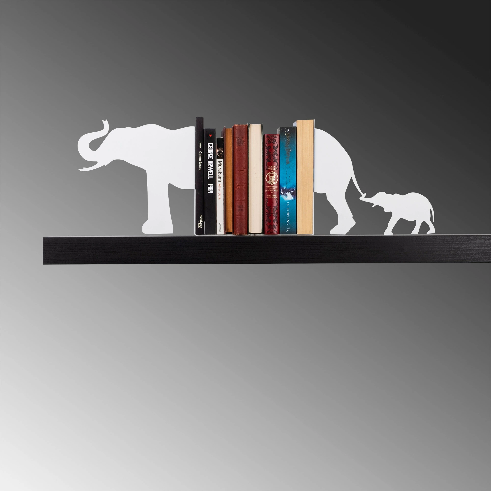 Mbajtëse libri metalike, dizajn Aberto, e bardhë