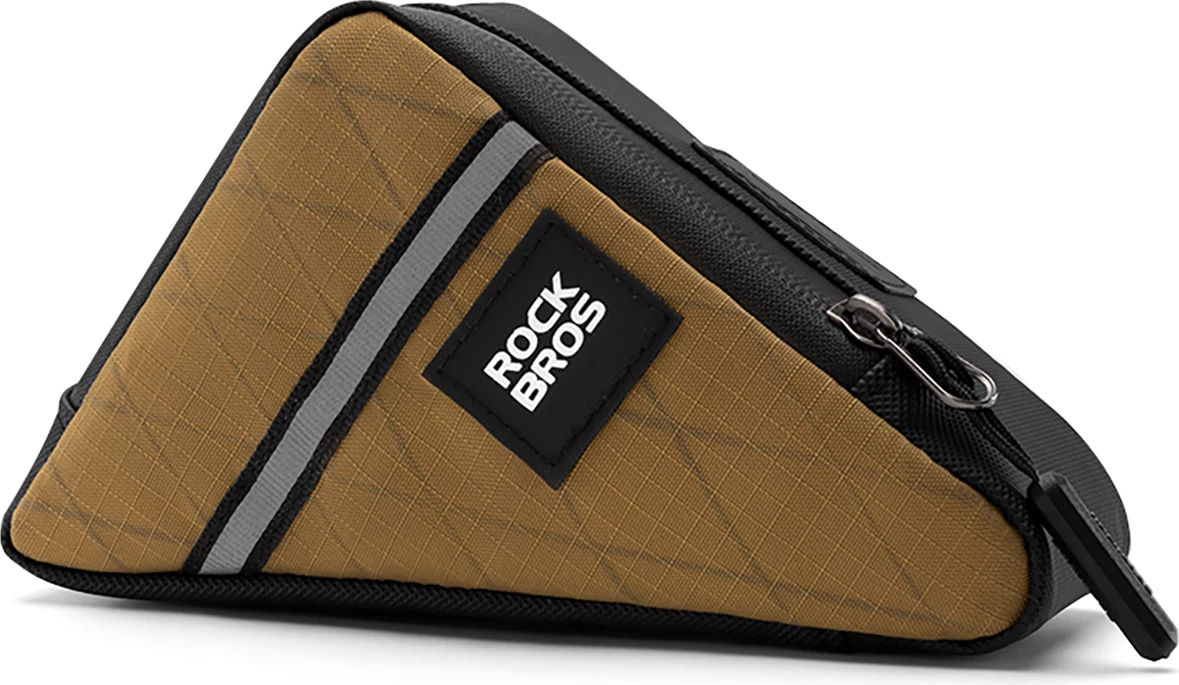 Çantë trekëndore për kornizë biçiklete Rockbros 30180025003, 0.3L, kafe