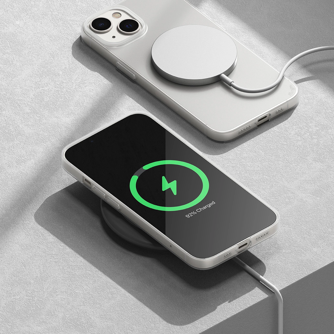 Mbështjellës Ringke Slim për iPhone 14 Plus, ultra i hollë, gjysmë-transparent