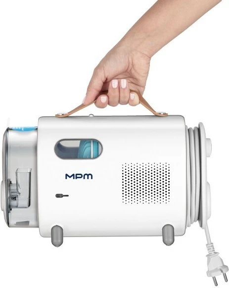 Pajisje kujdesi për kafshë MPM MOD-100, me fshesë me korrent dhe prerës qimesh, Gri