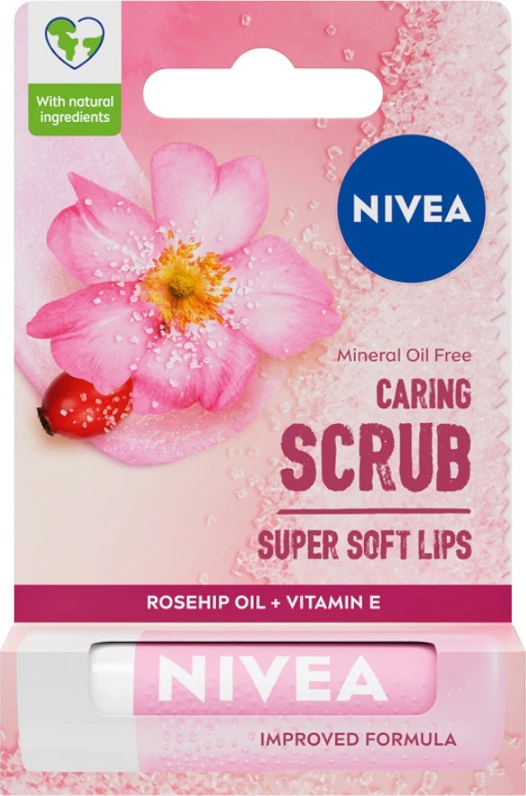 Peeling për buzë Nivea Wild Rose për femra, 4.8g