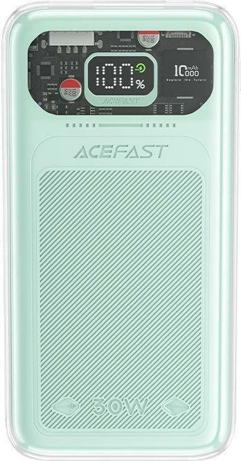 Powerbank Acefast M1 Sparkling Series 10000mAh, 30W, i gjelbër