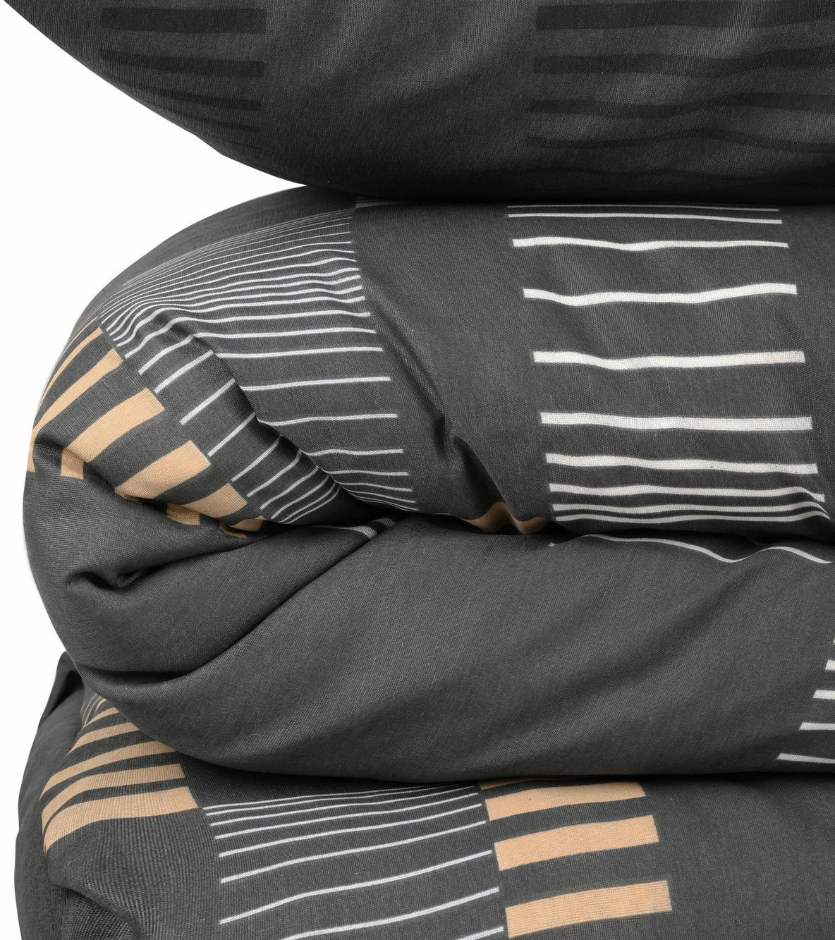 Set mbulesë krevati e qepur, king size, ngjyrë antracit, Trace, L'essentiel