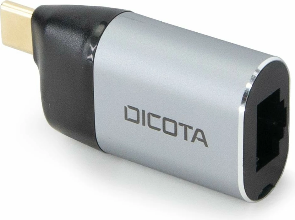 Adapter USB-C në Ethernet Dicota, mini, PD 100W, argjendtë